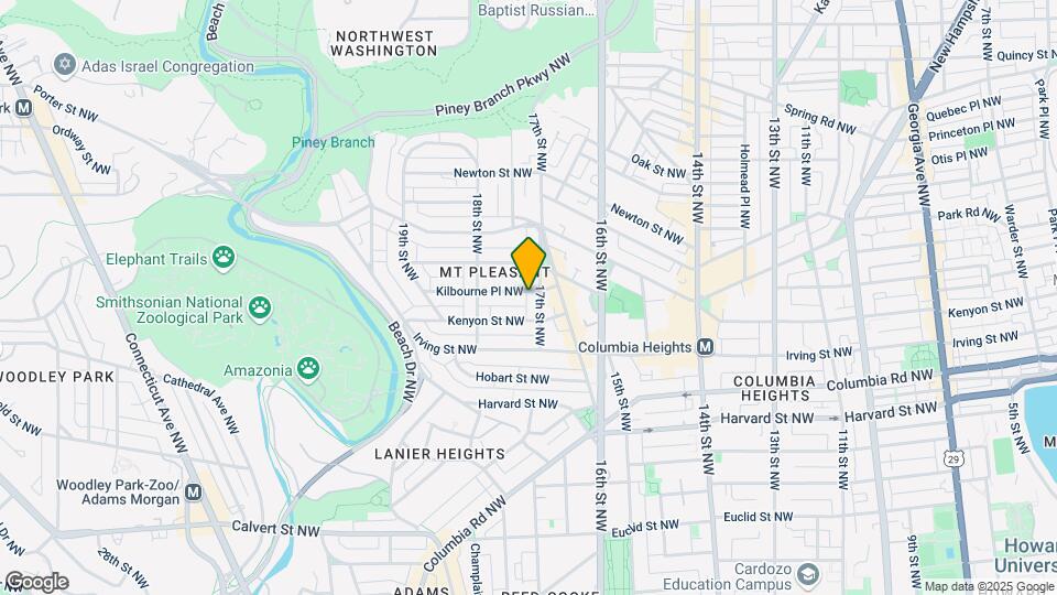1708 Kilbourne Pl NW Map and Location Details