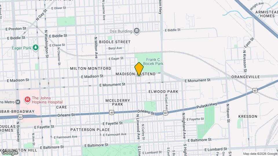 718 N Curley St Map and Location Details