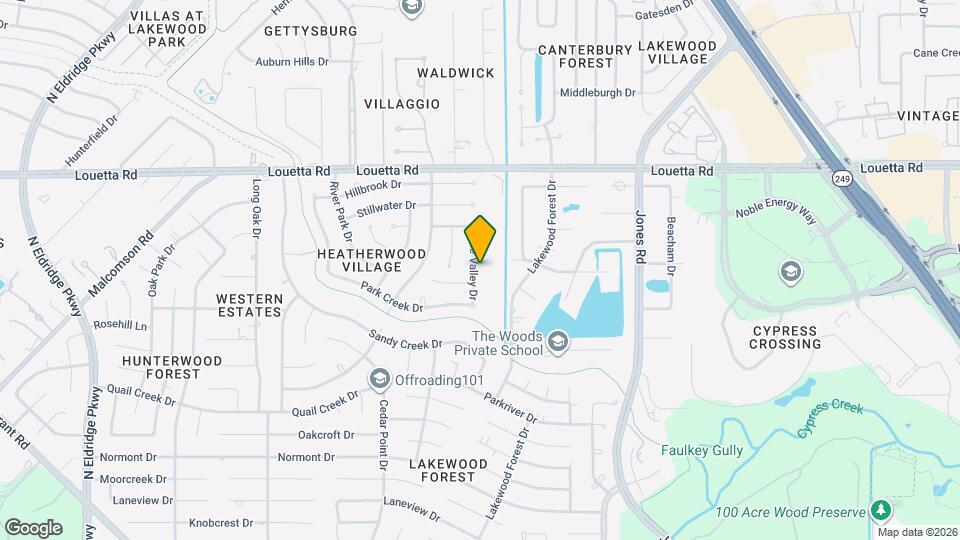 15034 Rose Valley Dr Map and Location Details