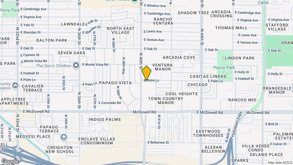 4017 E Palm Ln Map and Location Details