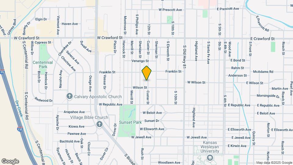 860 Custer St Map and Location Details