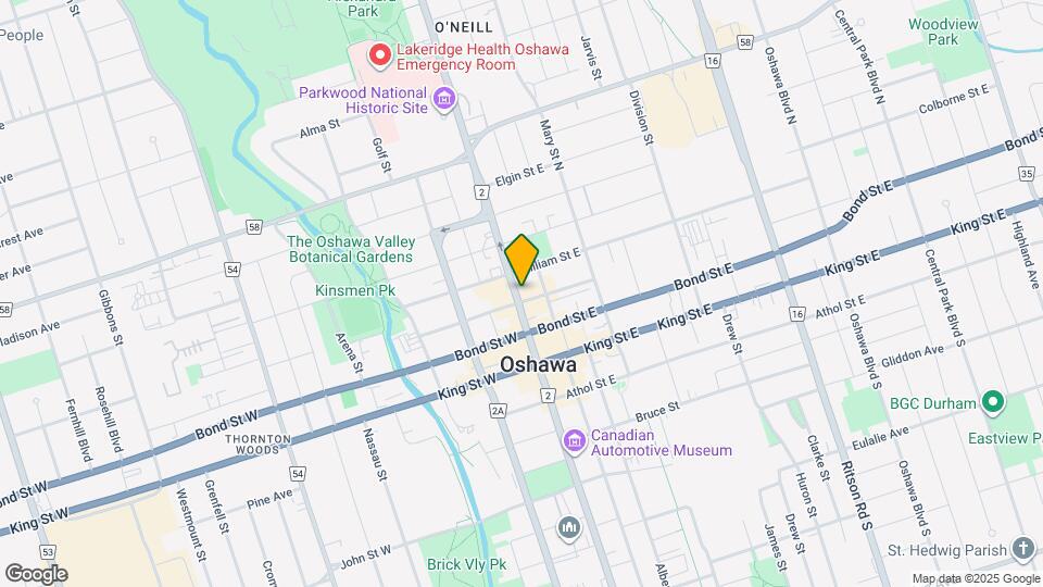 75 Simcoe St N Map and Location Details