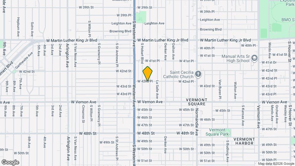 1608 W 42nd Pl Map and Location Details