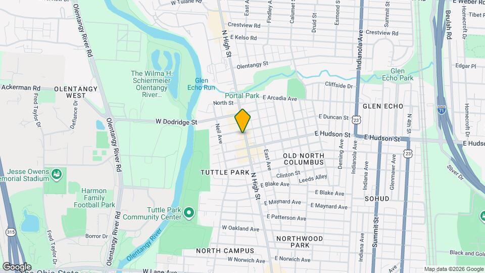 2595 N High St, Unit 2595 N High St Map and Location Details