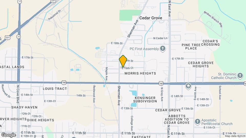 2314 E 16th Ct Map and Location Details