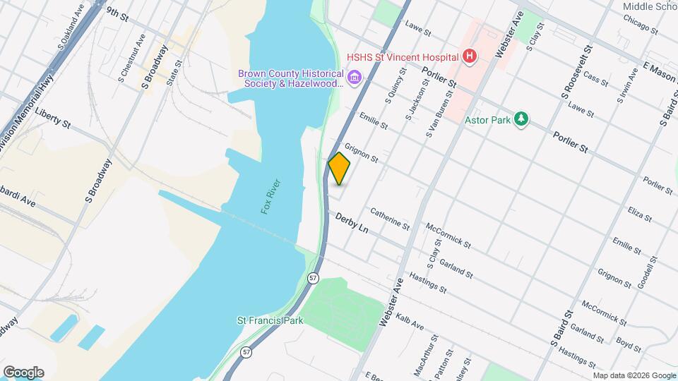 1262 S Quincy St Map and Location Details