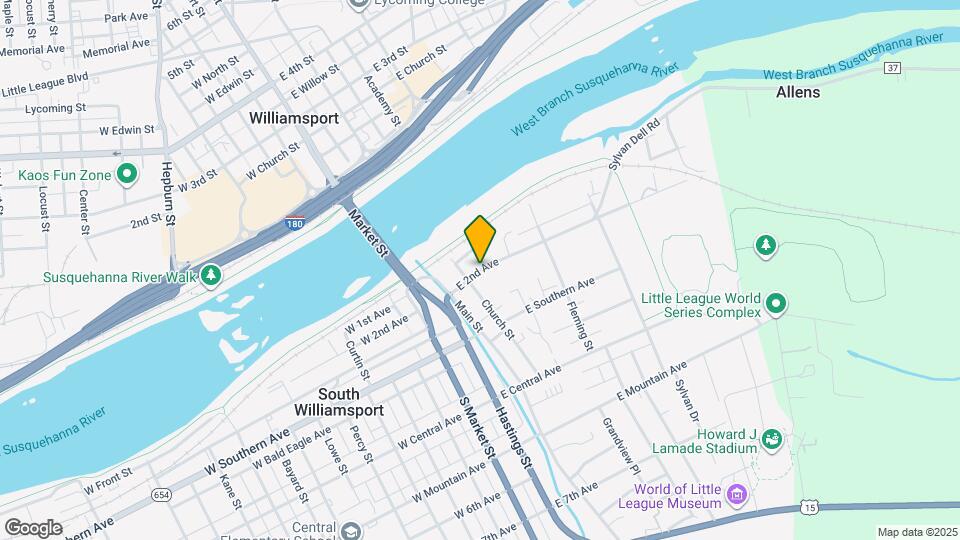 323 E 2nd Ave Map and Location Details