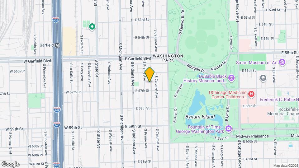 5643 S Prairie Ave Map and Location Details