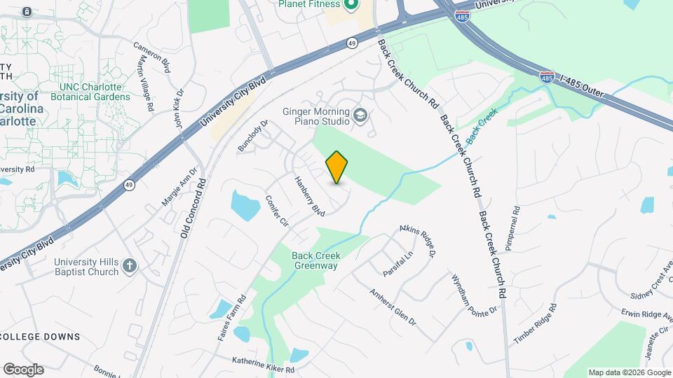 10020 Porta Ferry Drive Charlotte NC Mapa y Detalles de la Ubicación