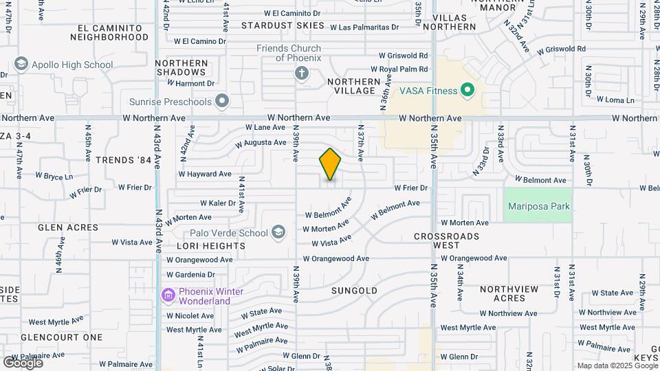 7702 N 38th Ave Map and Location Details