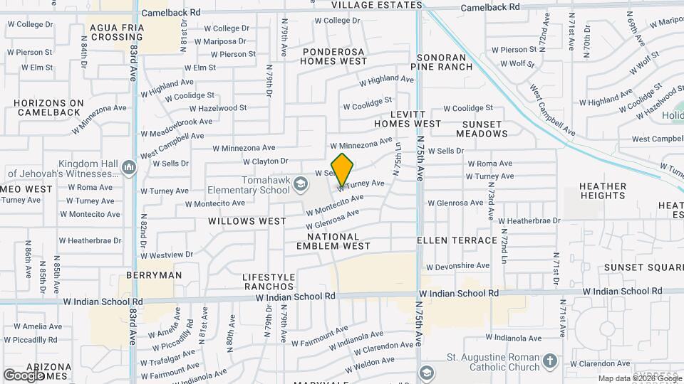 7625 W Turney Ave Mapa y Detalles de la Ubicación