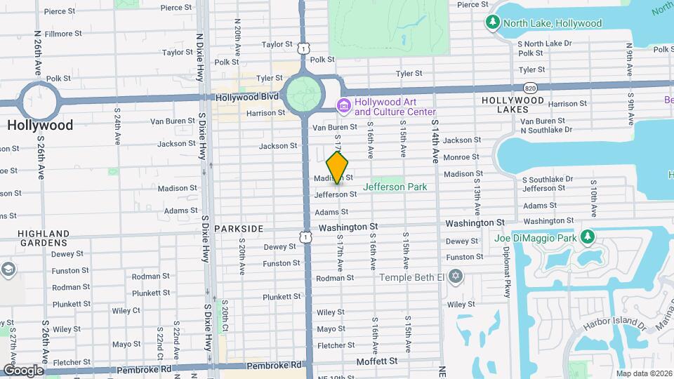 1701 Jefferson St Map and Location Details