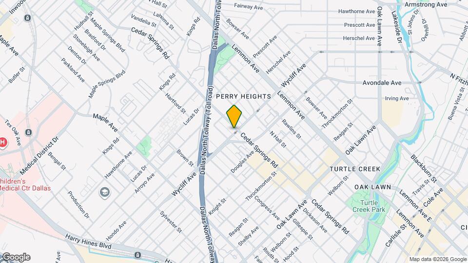 4303 Cedar Springs Rd Map and Location Details