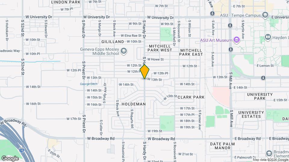 1310 S Hardy Dr Map and Location Details