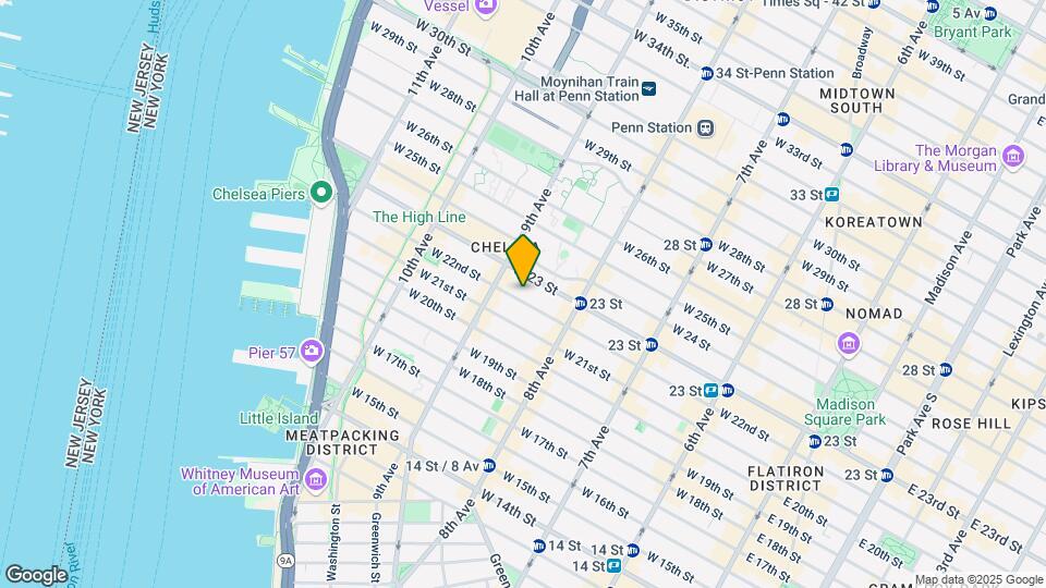 343 W 22nd St Mapa y Detalles de la Ubicación