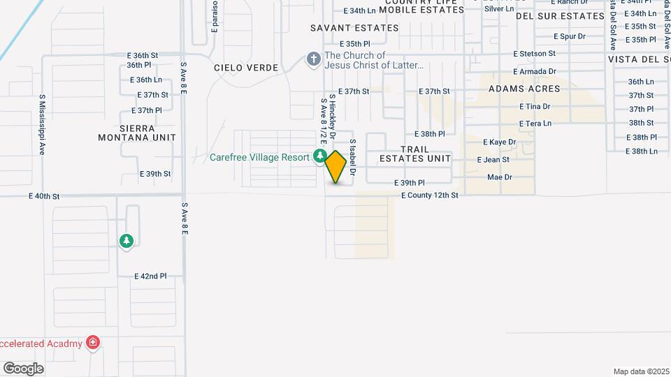 8535 E 39th Pl Map and Location Details