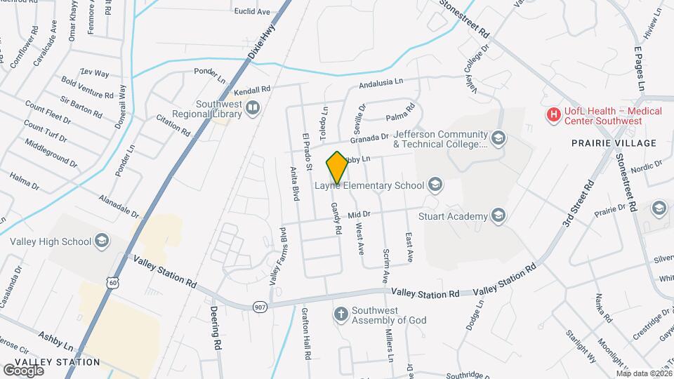 9801 Gandy Rd Map and Location Details
