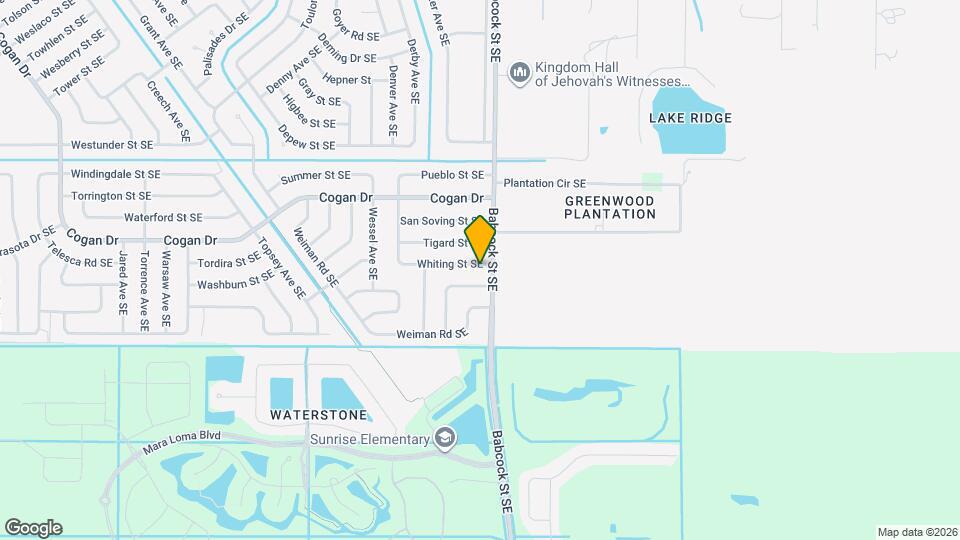 1686 Whiting St SE Mapa y Detalles de la Ubicación