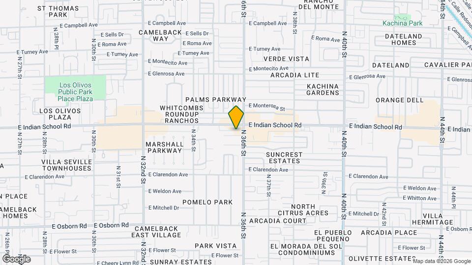 3536 E Amelia Ave Map and Location Details