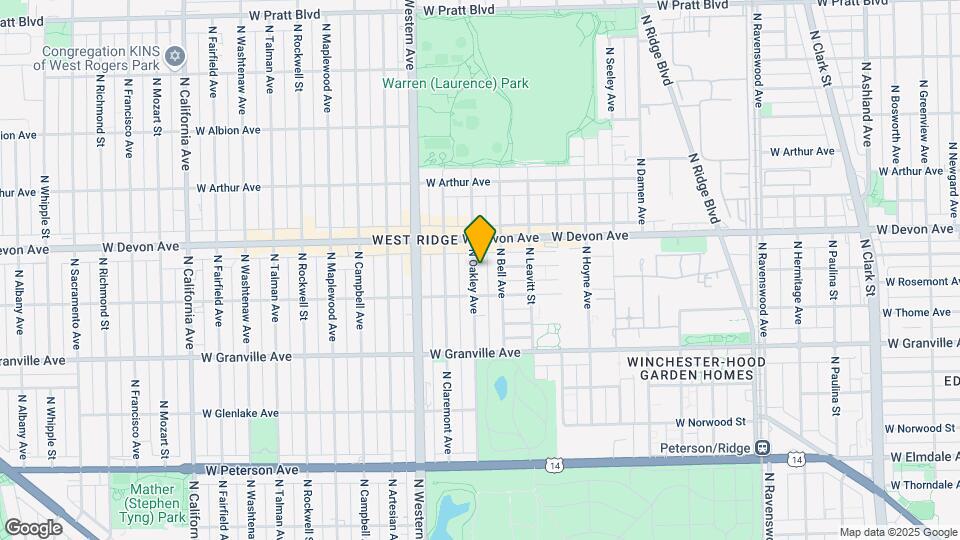6327 N Oakley Ave Map and Location Details