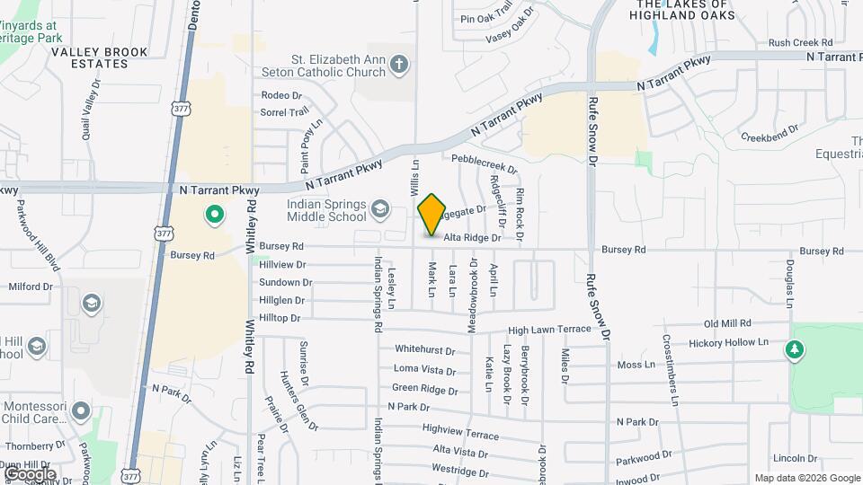 406 Alta Ridge Dr Mapa y Detalles de la Ubicación
