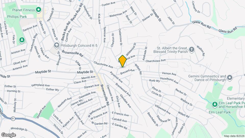 2916 Churchview Ave Mapa y Detalles de la Ubicación