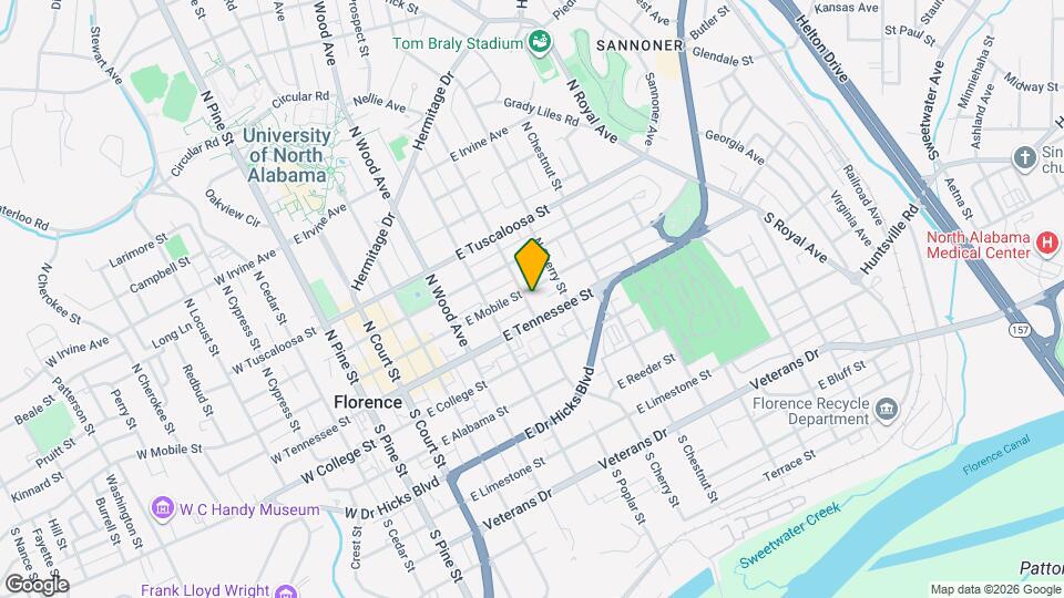 154 N Poplar St Map and Location Details