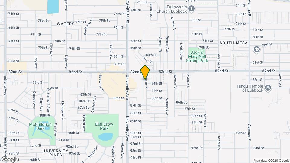 8222 Avenue X Map and Location Details