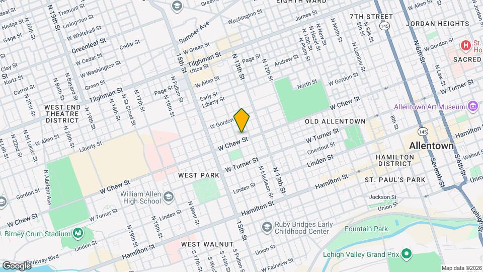 1341 W Chew St Mapa y Detalles de la Ubicación