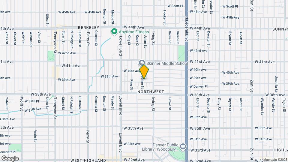 3355 W 39th Ave Map and Location Details