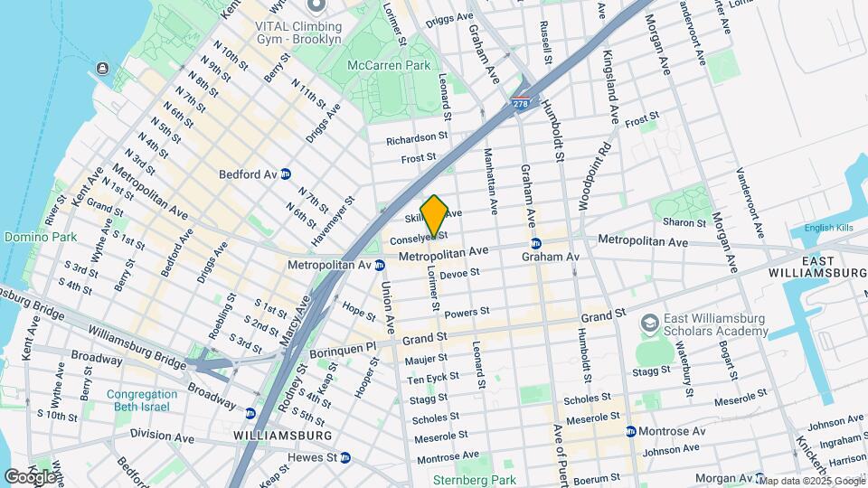 584 Lorimer St Mapa y Detalles de la Ubicación