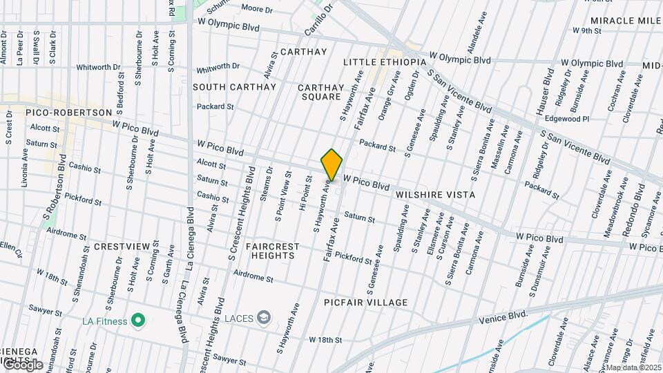 1416 S Hayworth Ave Map and Location Details