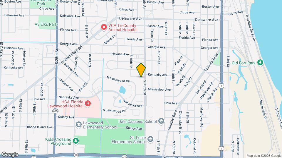 1458 N Lawnwood Cir Map and Location Details