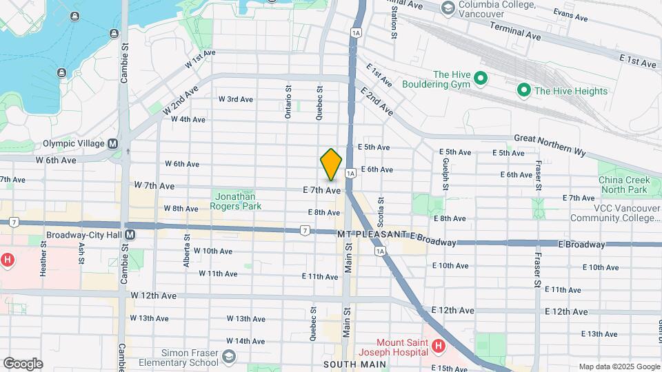 133 E 7th Ave Map and Location Details