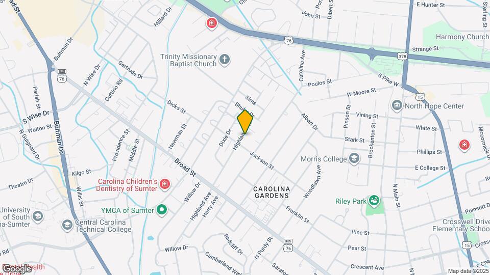 209 Highland Ave Map and Location Details