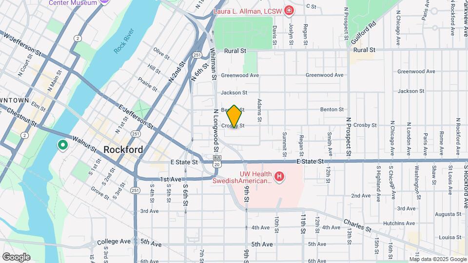 1135 Crosby St Map and Location Details