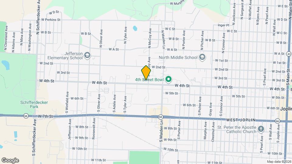 1709 W 4th St Map and Location Details