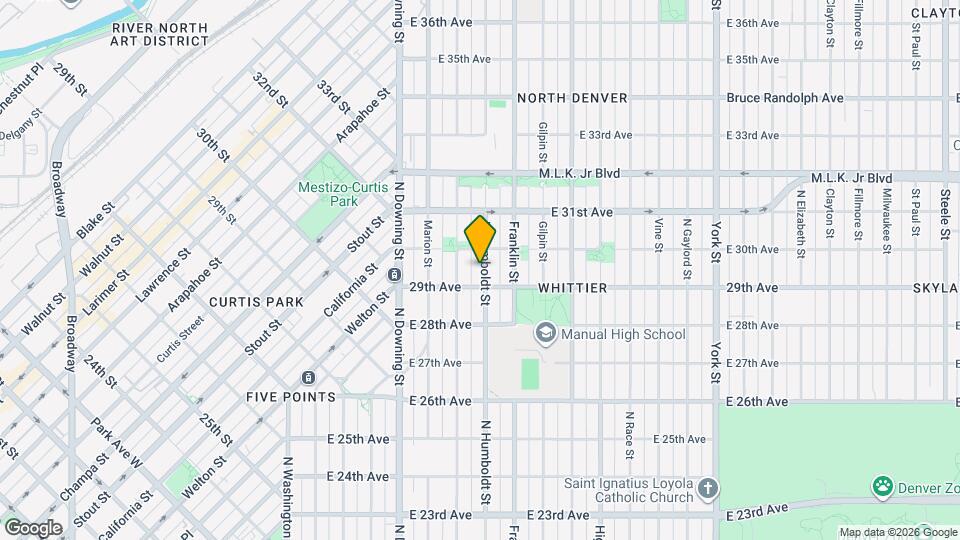 2927 N Humboldt St Map and Location Details