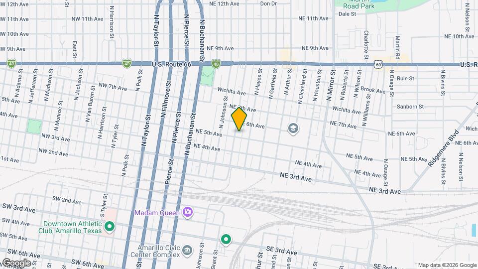 500 N Grant St Map and Location Details