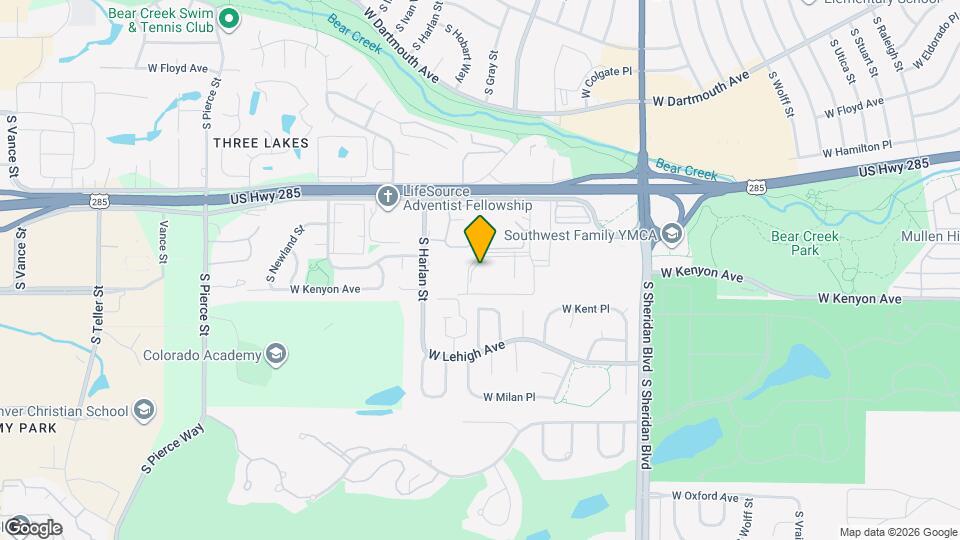 3606 S Depew St Map and Location Details