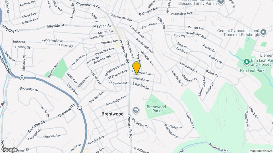 107 Catskill Ave Mapa y Detalles de la Ubicación