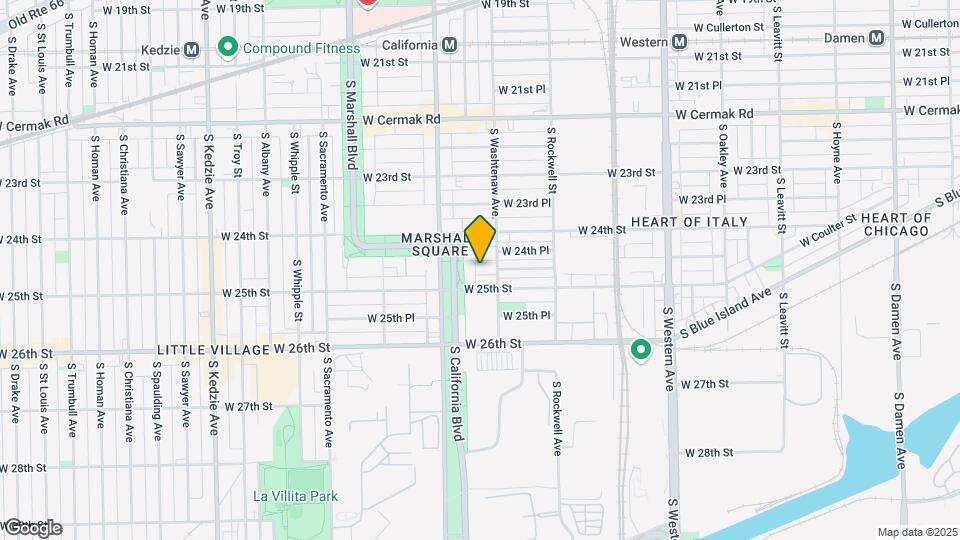 2719 W 24th Pl, Unit 2 Mapa y Detalles de la Ubicación