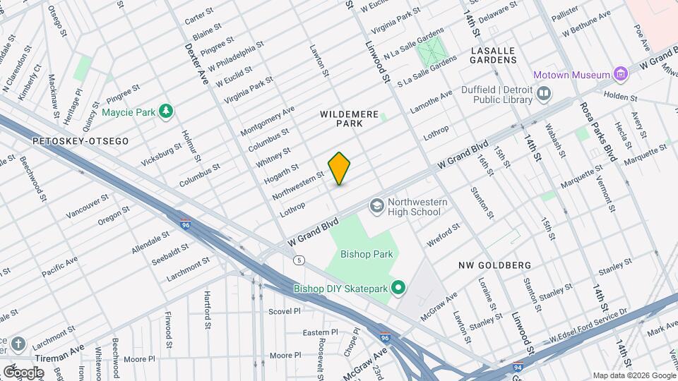 3023 Lothrop Mapa y Detalles de la Ubicación