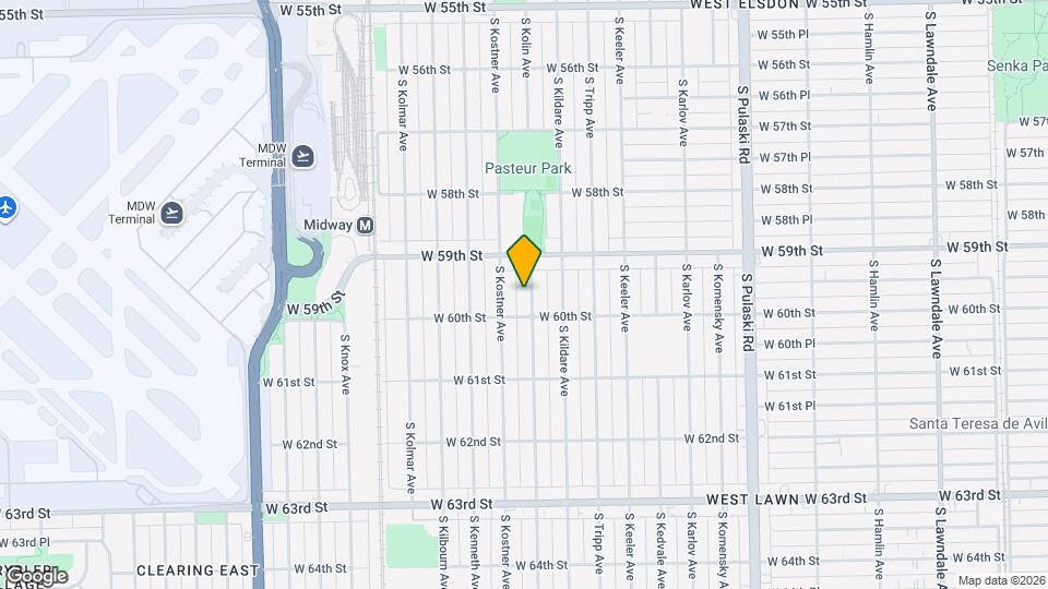 5936 S Kolin Ave Map and Location Details