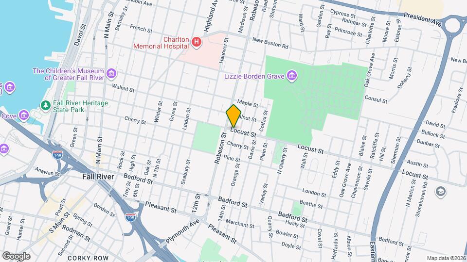 861 Locust St Map and Location Details