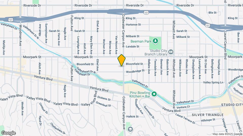 4315 Coldwater Canyon Ave Map and Location Details