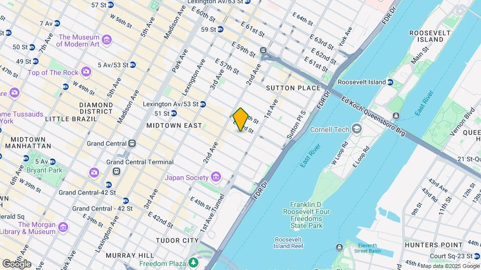 331 E 52nd St Mapa y Detalles de la Ubicación