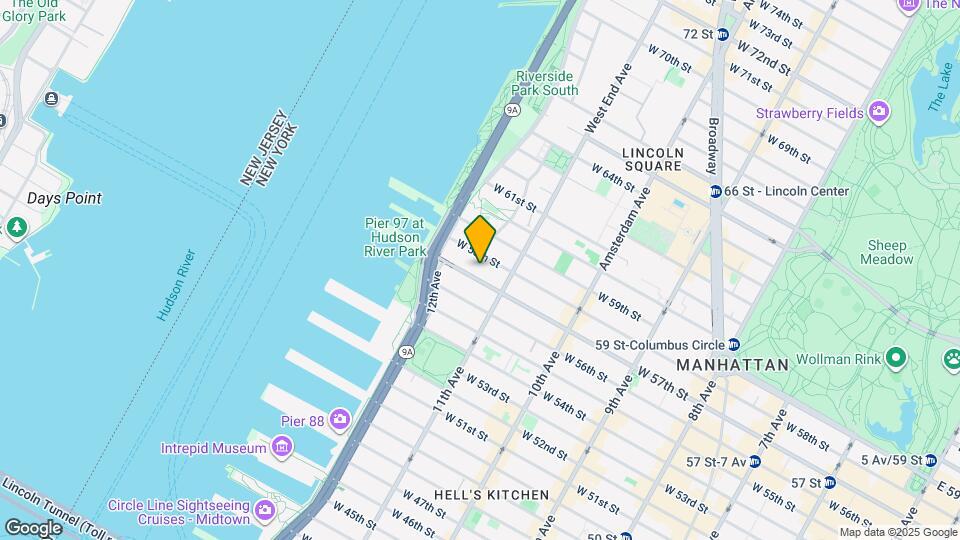 625W W 57th St Map and Location Details