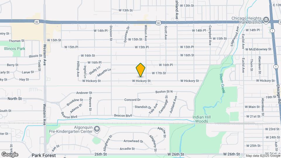 417 W Hickory St Map and Location Details