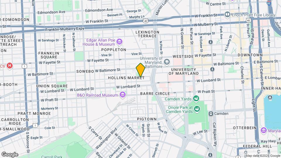 843 Hollins St Map and Location Details